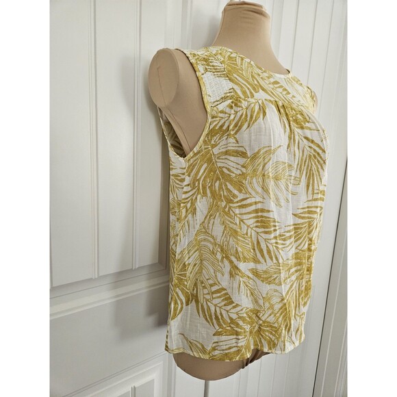 Nanette Lepore Gold Ray Smocked Tank Top Sz S - Picture 2 of 12